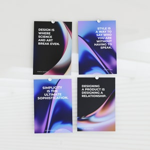 5 Inspirational 3D Abstract Posters Bundle - Home Office School Decor, Design Quotation Wall Art, Design Inspiration Print, Last-minute Gift