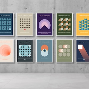 10 Law of Creativity quote poster bundle - Minimalistic Wall Art, Creative Graphic Design poster, Design Inspiration Print, Last-minute gift