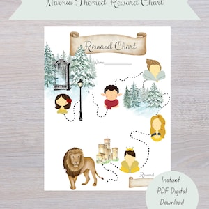 Narnia Themed Reward Chart Digitaler Download, Der Löwe, die Hexe und die Garderobe Themed Reward Chart, Narnia Potty Chart, Narnia Schlaf Chart