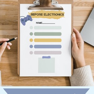 Before Electronics Chore Chart Digital Download, Chore List PDF, Chore ...