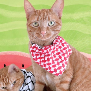 Kufiya Keffiyeh Pet Bandana Collar Palestine Jordan Scarf image 1