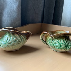 Vintage McCoy Pottery Ceramic Daisy Cream and Sugar Set