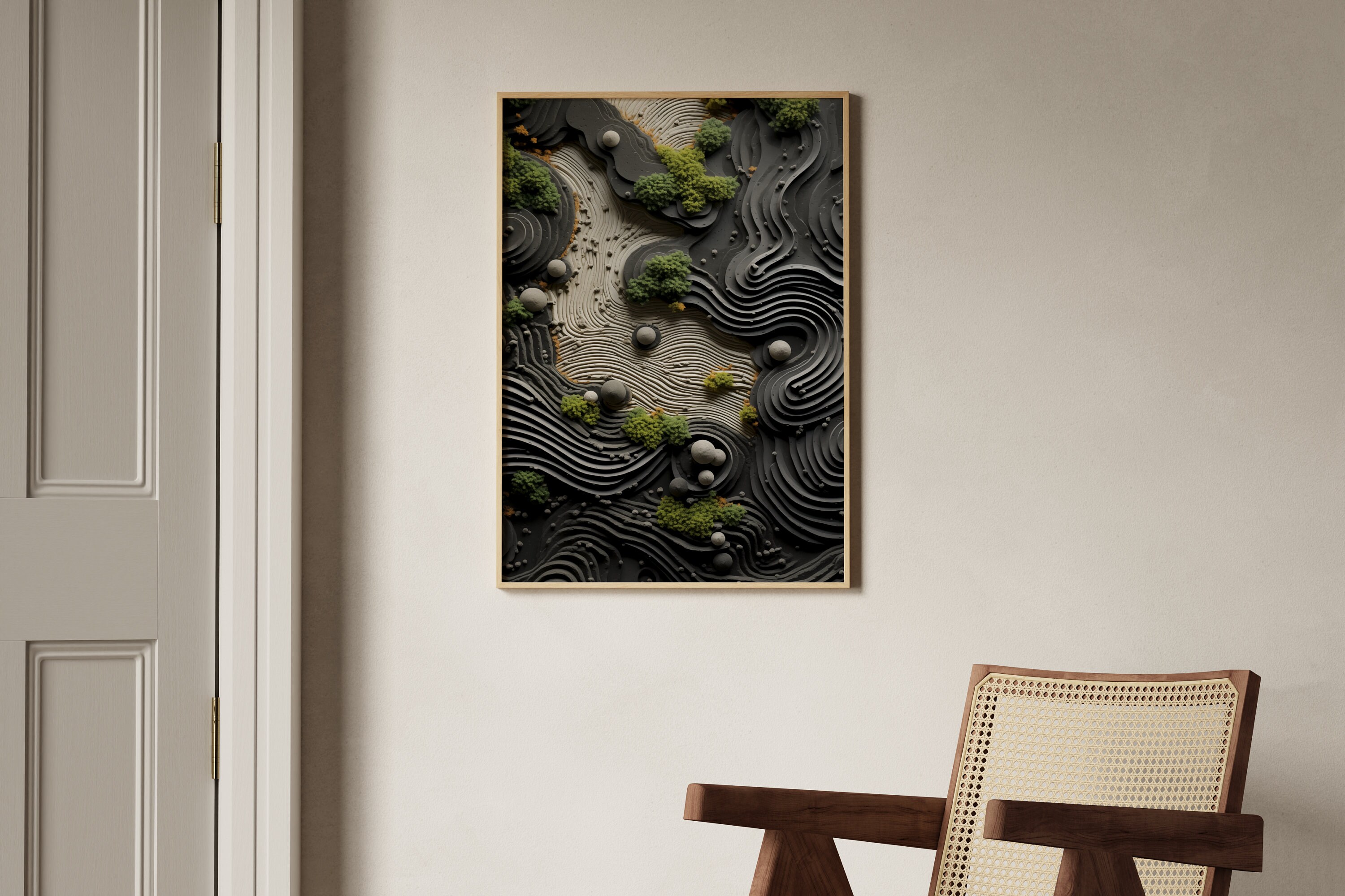 Abstract Zen Garden Wall Art Digital Download Etsy