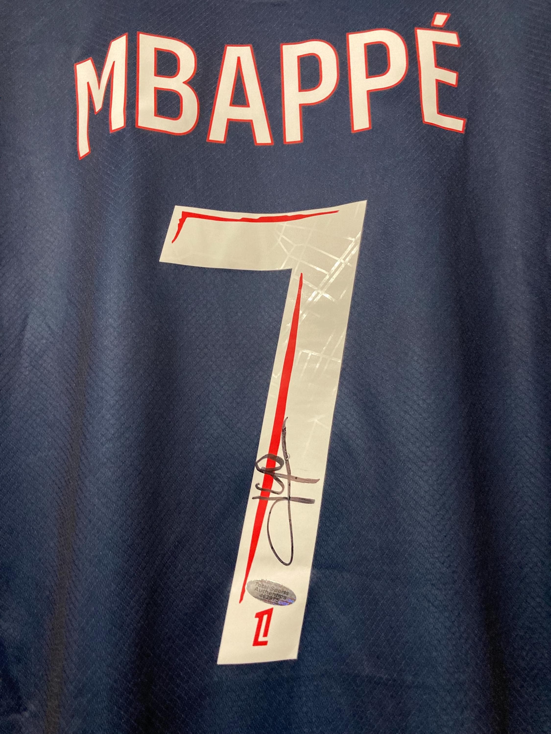 パリ・サンジェルマン MBAPPÉ 7 サイン入りシャツ Kylian Mbappe Signed Paris Saint Germain #7 Jersey COA Hologram - Etsy