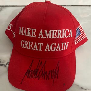 Donald Trump 45th & 47th President Signed MAGA Hat COA Hologram