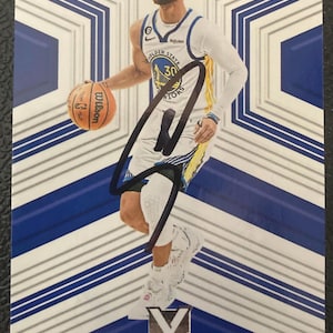 Carte d'identité et hologramme de la NBA signées par Steph Curry Golden State Warriors