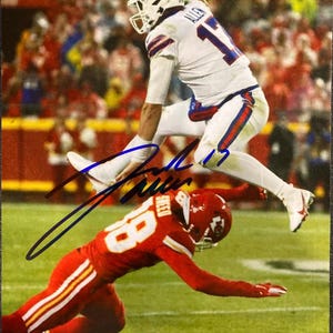 Josh Allen Signed Buffalo Bills Home 8x10 Photo COA & Hologram
