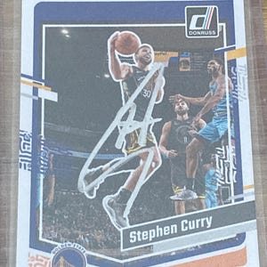 Steph Curry Golden State warriors NBA Trading Card COA & Hologramm signiert
