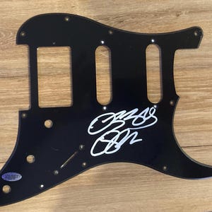 Ozzy Osborn Rock & Roll Superstar Signed Guitar Pick Guard COA Hologram