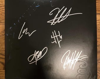 llica サイン入り　Blackアルバム Metallica Autographed Signed the Black Album Vinyl - James