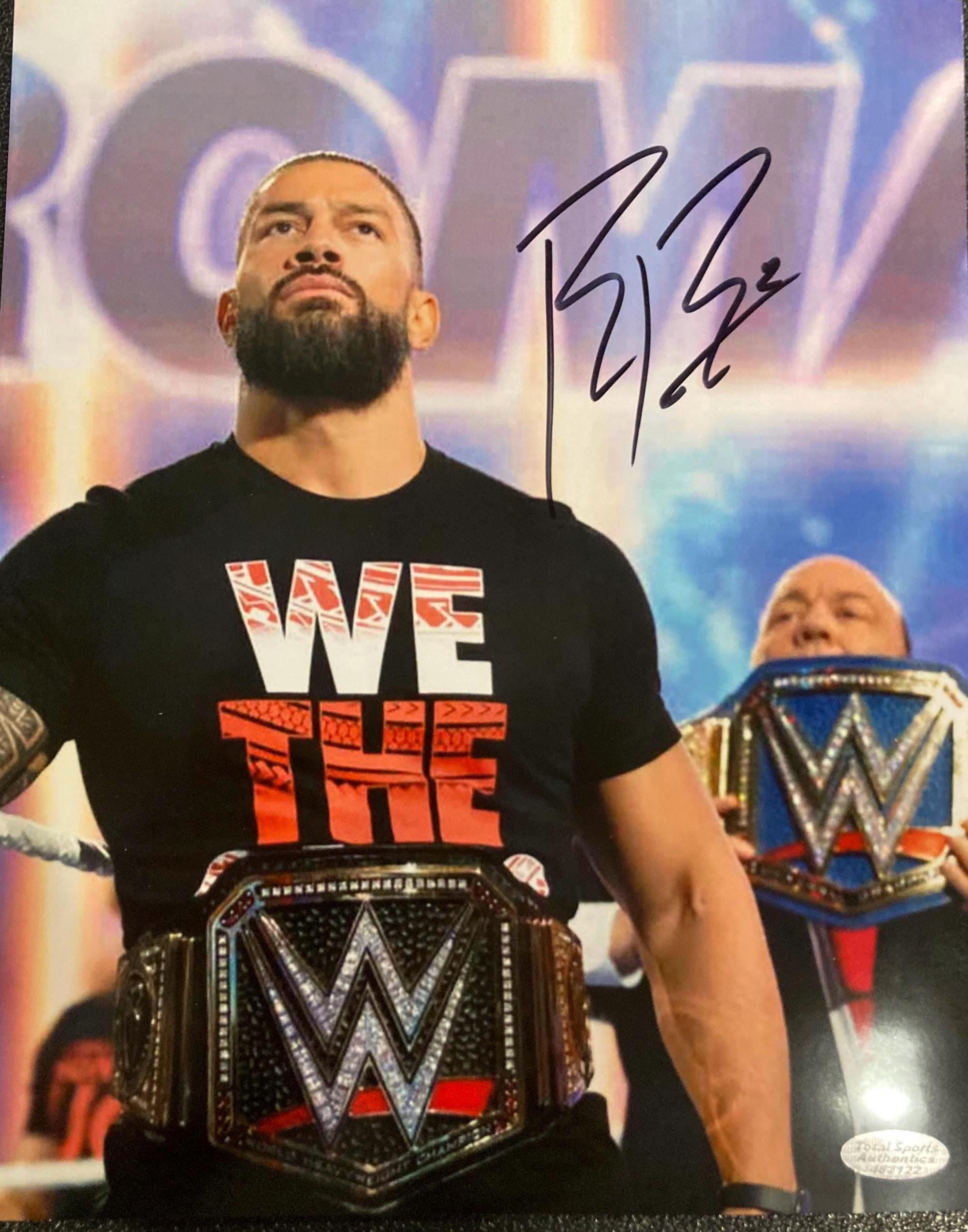 ローマン・レインズ 部族長 サイン入り WWE 8x10 写真 COA