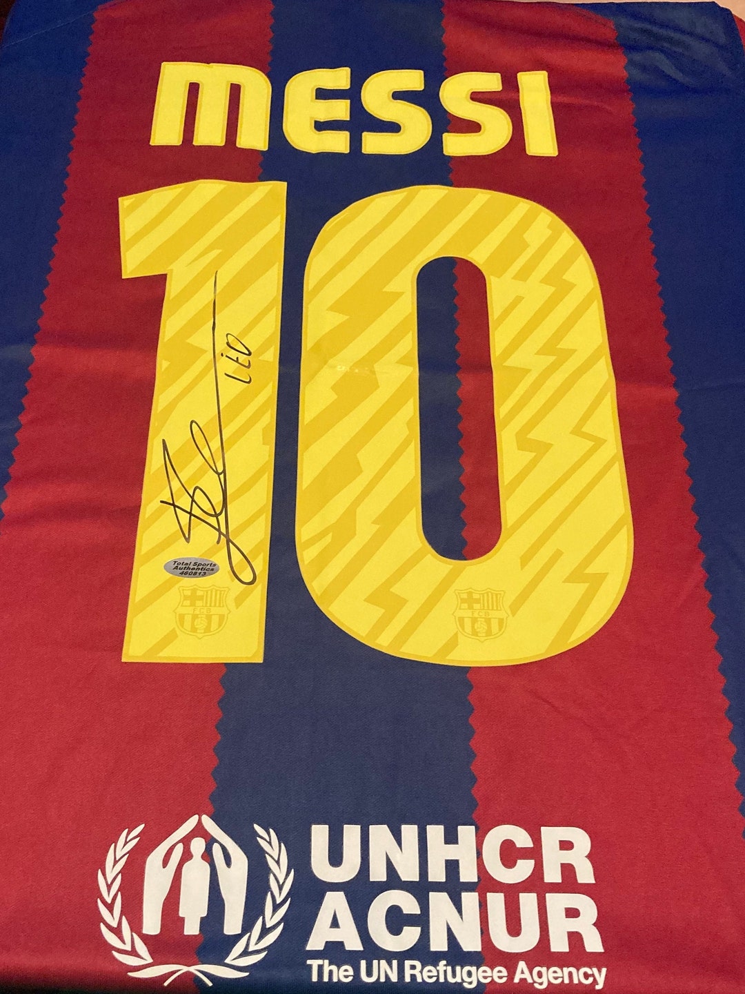 Lionel Messi Signed 10 FC Barcelona Jersey COA & Hologram - Etsy