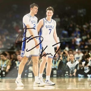 Cooper Flagg Kon Knuepple Duke Blue Devils Signed 8x10 Photo COA & Hologram