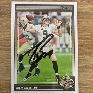 Drew Brees New Orleans Saints Signed NFL Trading Card COA & Hologram