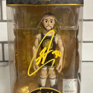 Steph Curry Golden State Warriors Signed Funko Gold Figure COA & Hologram
