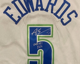 Anthony Edwards Minnesota Timberwolves Signed NBA Jersey COA & Hologram