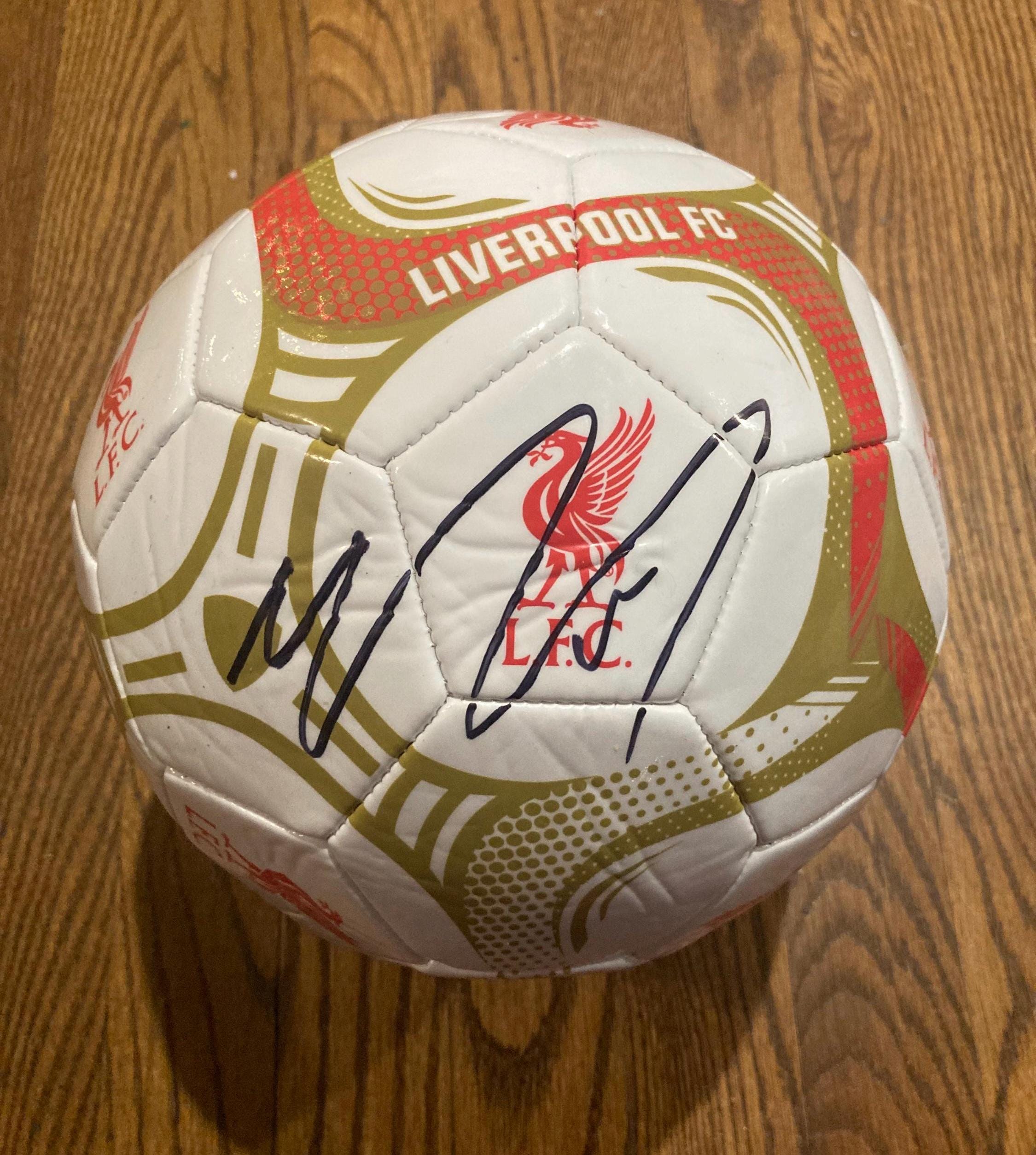 モハメド・サラー直筆サイン入りリバプールFCサッカーボール COA