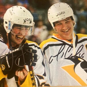 Mario Lemieux Jaromir Jagr Signed Pittsburg Penguins 8x10 Photo COA & Hologram