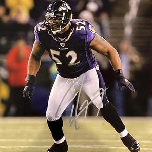 Ray Lewis Baltimore Ravens Signed 8x10 Photo COA Hologram