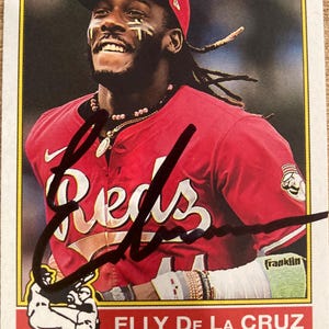 Elly De La Cruz Signed Cincinnati Reds Trading Card COA & Hologram