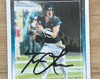 Trevor Lawrence Jacksonville Jaguars ondertekende voetbalruilkaart COA-hologram