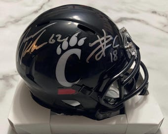 Travis Kelce Jason Kelce Signed Cincinnati Bearcats Mini Helmet