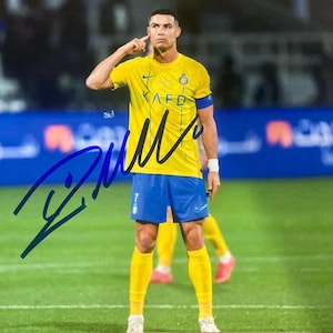 Foto de fútbol firmada por Cristiano Ronaldo (8x10) COA y holograma