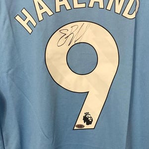Erling Haaland Signed #9 Manchester City Jersey COA & Hologram