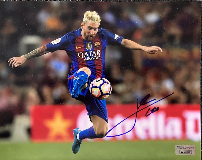 Lionel Messi Signed FC Barcelona 8x10 Photo COA & Hologram - Etsy