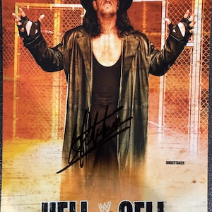 Undertaker Mark Calaway signierte WWE 8x10 Photo COA & Hologramm