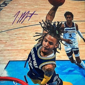 Ja Morant Memphis Grizzlies Signed NBA 8x10 Photo COA & Hologram