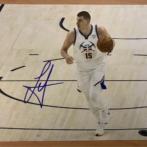 Nikola Jokic Denver Nuggets Signed NBA 8x10 Photo COA & Hologram