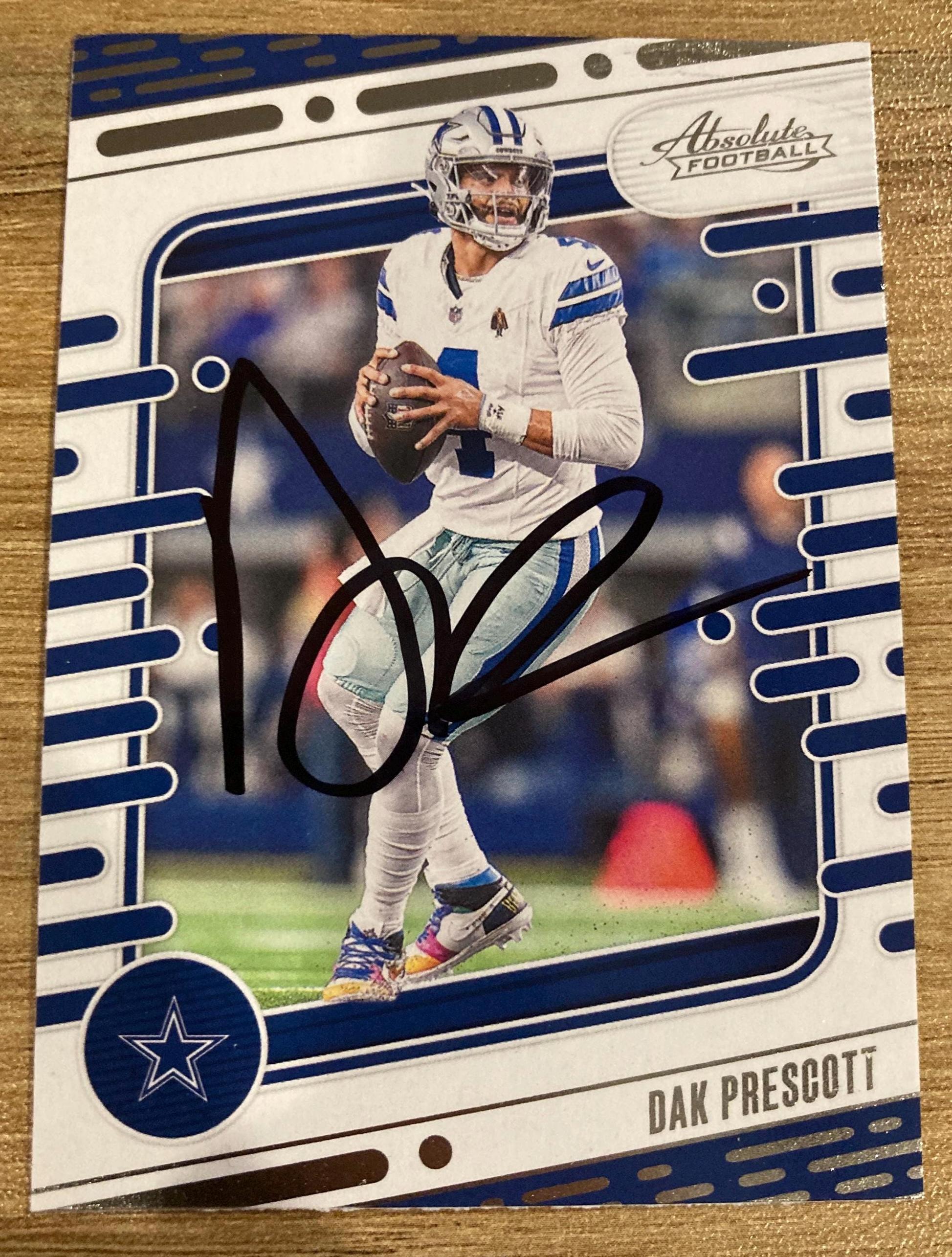 Dak Prescott Dallas Cowboys Signed NFL Trading Card COA & Hologram