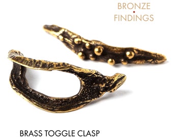 Tree leaf bronze findings toggle clasp