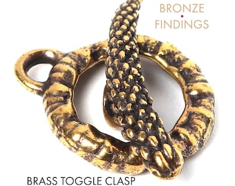 Nature isnpired bronze findings toggle clasp