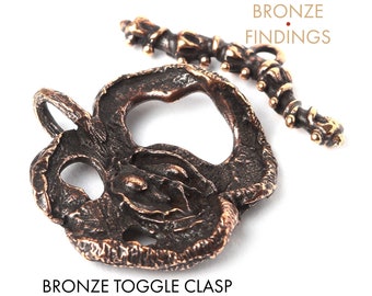 Bronze apple findings toggle clasp