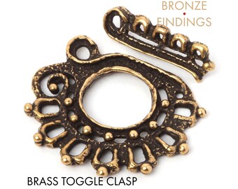 Brass findings toggle clasp