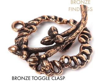 Nature isnpired bronze findings toggle clasp