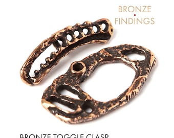 Bronze findings toggle clasp