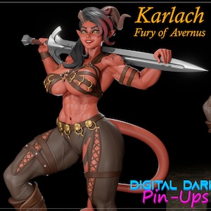 Fury of Avernus | Unpainted Display Figure Kit | 160mm Scale | 18+ NSFW |BG3 Fan Art | Digital Dark Pin-Ups