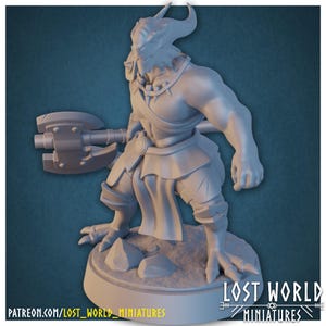 Dragonborn Barbarian | 3D Printed Resin Miniature | D&D | Lost World Miniatures