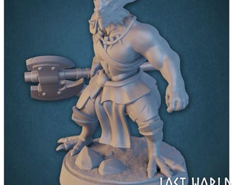 Dragonborn Barbarian | 3D Printed Resin Miniature | D&D | Lost World Miniatures