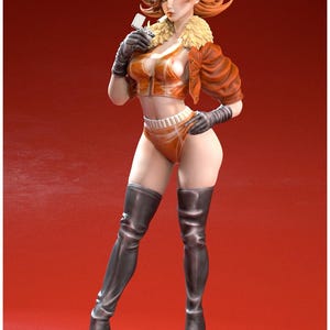 Flarya Waifumon | Unpainted Display Figure Kit | 1:12 Scale | NSFW Pin-Up | Fan Art | Siryll Art