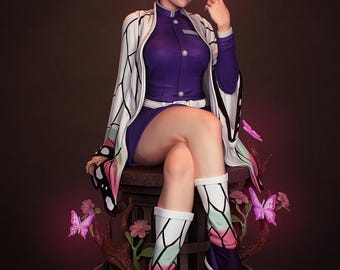 Shinobu Kocho / Kit de figura de exhibición sin pintar / Escala de 160 mm / 18+ NSFW / Arte de fan de Demon Slayer / PeachFigure