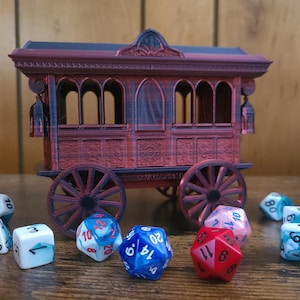 Dice Hearse | Dice Jail with Removable Lid and Working Wheels | D&D | Fate's End