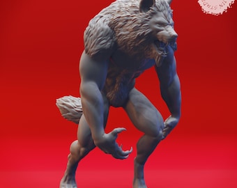 Werewolf Lycanthrope | 3D Printed Miniature | D&D | Yasashii Kyojin