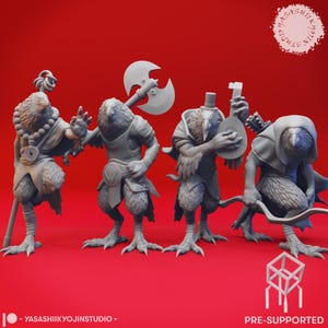 Kenku Mob | 3D Printed Resin Minis | D&D | Yasashii Kyojin