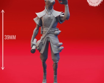 Tabaxi Kunsthandwerker | 3D Gedruckte Miniatur | D&D | Yasashii Kyojin