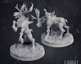 The White Moose , 3D Printed Miniature, Resin Mini, D&D, Dungeons and Dragons, Pathfinders, Cast N Play