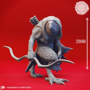 Kenku Rogue Archer Ranger | 3D Printed Miniature | D&D | Yasashii Kyojin